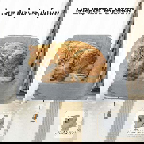 Skylos 71cm Cat Tree Cat Scratching Post Climbing Tower with Kitten Bed Toy