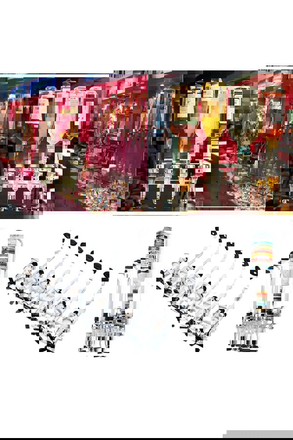 Living and Home Wall Mounted 6 Bottles Wine Bottle Holder Drinks Dispenser