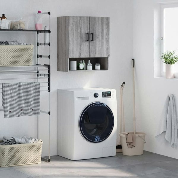 Berkfield Wall Cabinet Grey Sonoma 60x31x70 cm Engineered Wood