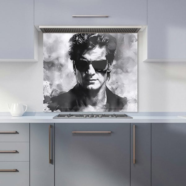 Warren Reed - Designer Cool Icon in Monochrome Kitchen Splashback