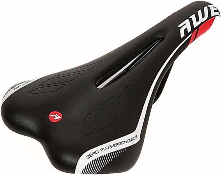 Awe Chromo Rails Adult Foam Racing Bike/Bicycle Saddle Mens/Womens Black/Red