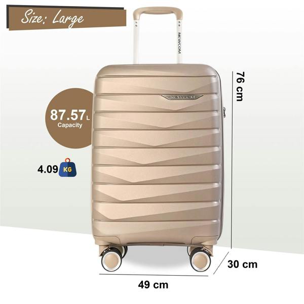 Infinity Luggage Strong Hard Shell TSA Suitcase Set 8 Wheel Cabin Luggage Holiday Travel Case