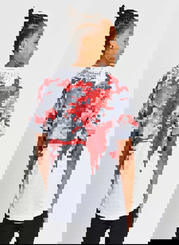 Beat Boyz Club Boys Streetwear Shredder White Camo Graphic T Shirt