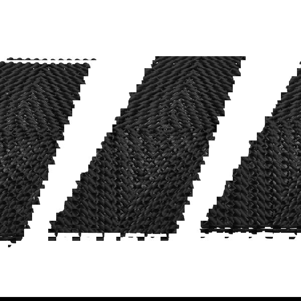 Nicoman Modular Interlocking Ribbed & Solid Garage Floor Tiles