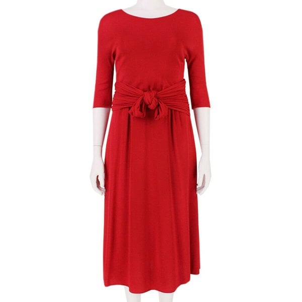 A Giambattista Valli elegant dress in luxurious pillar box red knitted fabric