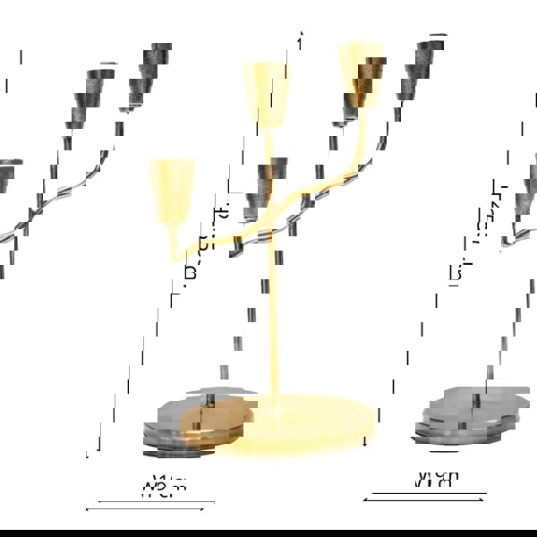 Ivyline Cast Taper Candle Holder Antique Brass