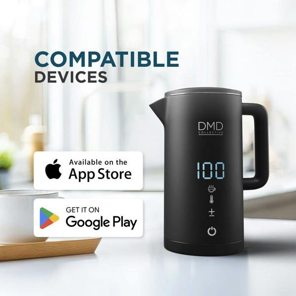 DMD Collective Smart Kettle with App & Voice Control – Variable Temperature Electric Kettle 1.5L