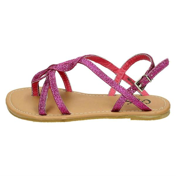 Cutie Girls Cutie Woven Glitter Toe Post Sandals