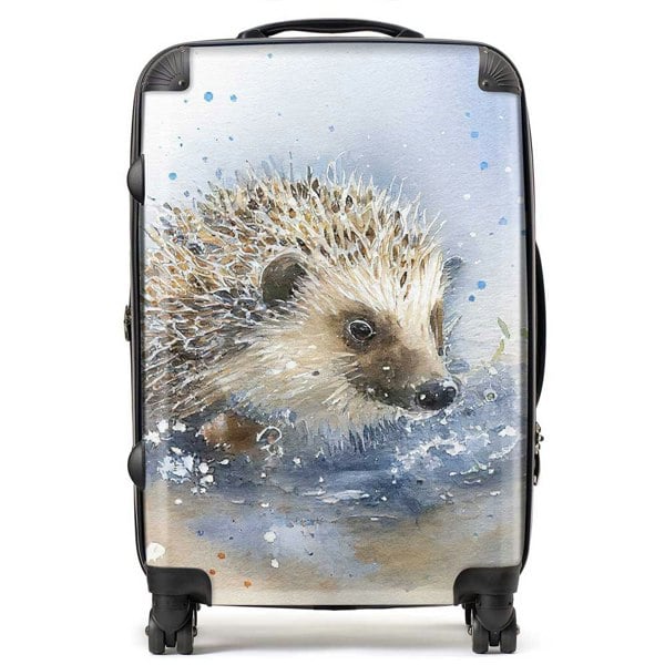 Warren Reed Hedgehog Watercolour Suitcase