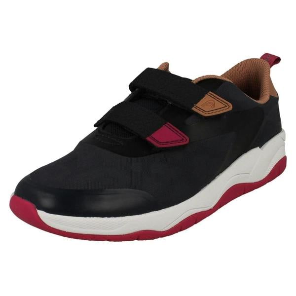 Clarks Childrens PLAY PRINTS By Clarks Big Cat Detailed Trainers Clowder Race