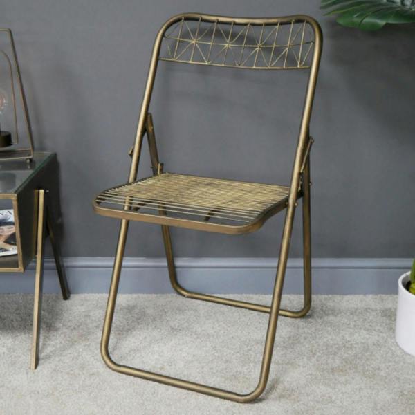 Gold Wired Folding chair