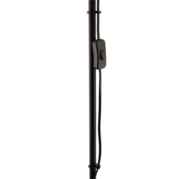 LED Black Switched Uplighter Floor Lamp with Frosted White Polycarbonate Shade Image 4