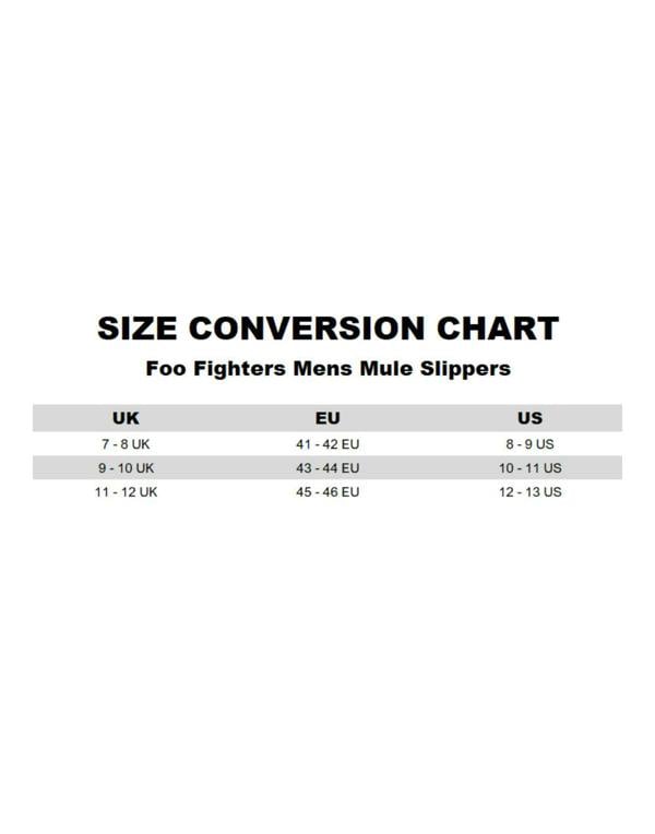 Foo Fighters Mens Black Logo Mule Slippers
