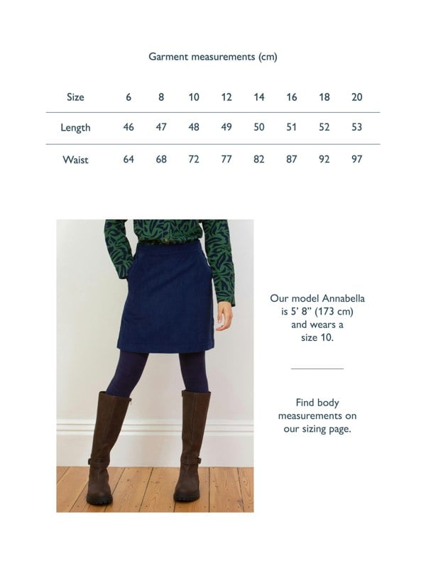 Kite Organic Poyntington Cord Skirt