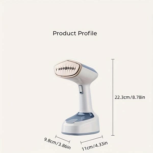 Dyzi 1500W Handheld Garment Steamer Foldable 150ml Blue