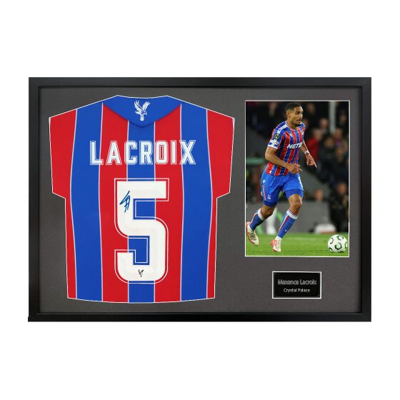 Maxence Lacroix Signed Crystal Palace Shirt Classic Frame (ACG Cert)