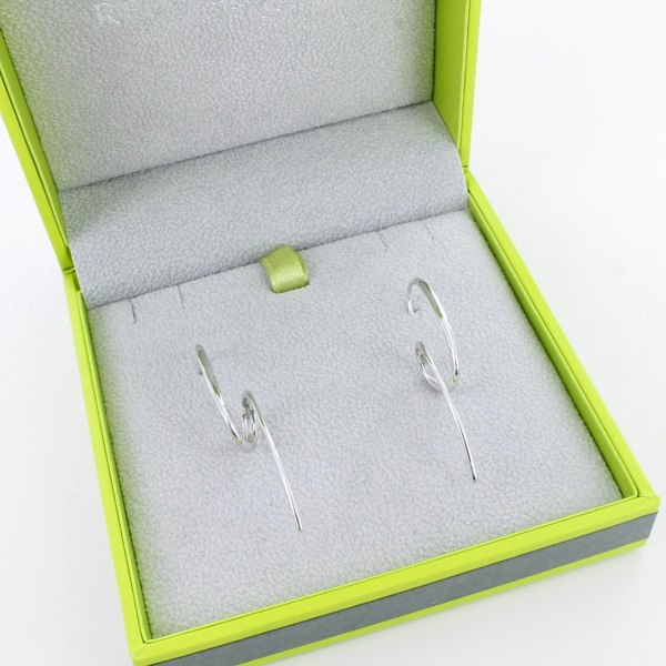 Sterling Silver Loop The Loop Earrings - Reeves & Reeves