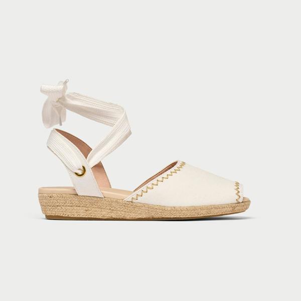 Calla Evelyn - White Canvas Espadrilles