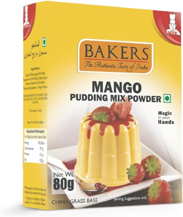 Bakers Mango Pudding Mix Powder, Instant Dessert 80g
