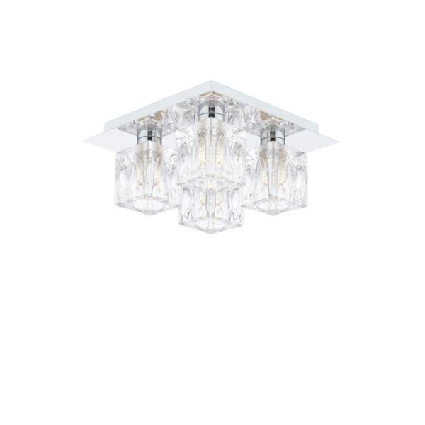 Pagazzi Lighting Coraline 4-Light Polished Chrome Flush Ceiling Light
