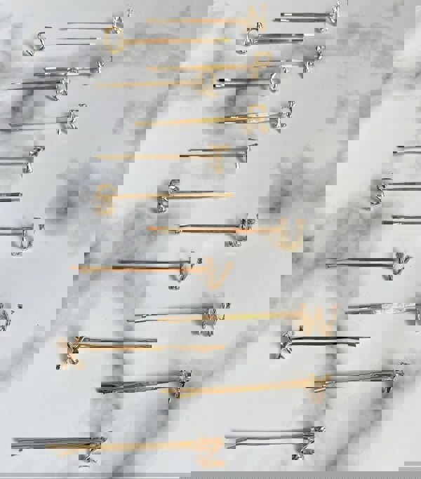 personalised hair clip gift set initial bobby pin n to z