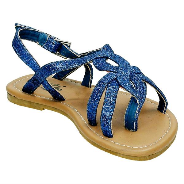 Cutie Girls Cutie Woven Glitter Toe Post Sandals