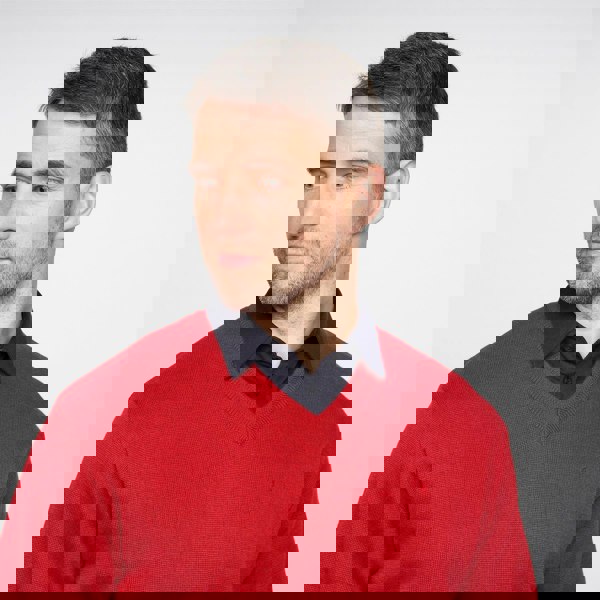 Gabicci G00K01 Mens Vee Neck Sweater Gabicci Classic  - RED