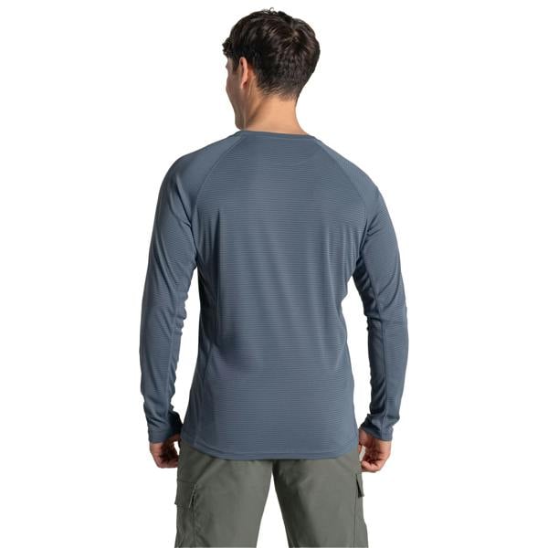 Craghoppers Mens SolarShield+ Nosilife Long-Sleeved T-Shirt - Dark Pewter - 
