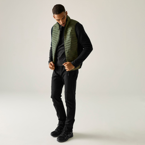 Regatta Mens Andreson Hybrid Padded Jacket - Dark Khaki/Black