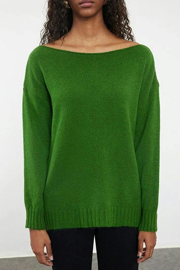 WOVCOR Boat Neck Basic Knit Sweater