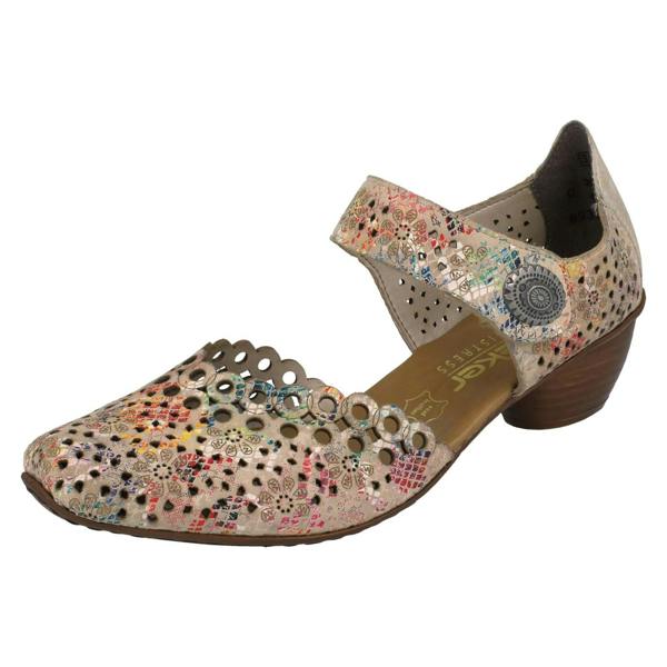 Rieker Ladies Rieker Punched Detailed Summer Shoes 43753