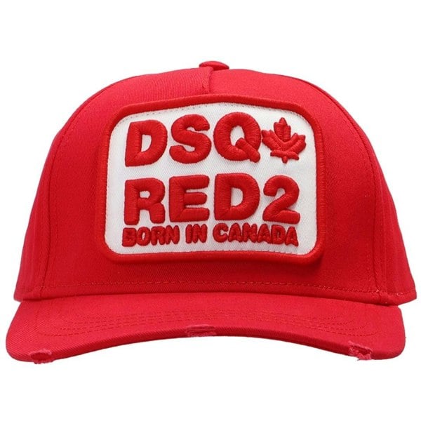 Dsquared2 Block Red2 Logo Cap - Red