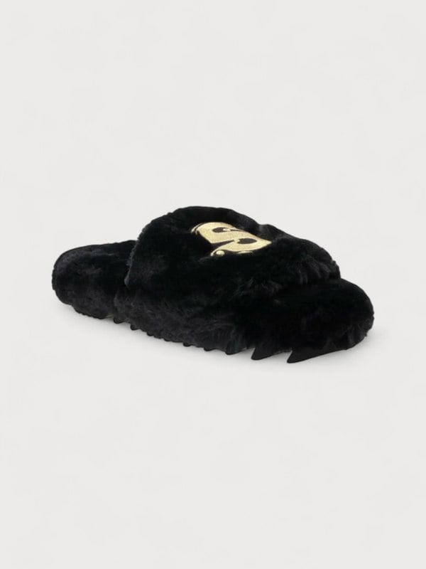 Sacai Wmns Fuax Fur Comfort Slippers Black - Womens