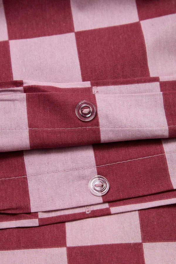WOVCOR Double Easy Iron Striped Fitted Sheet Duvet Cover Set 200x220cm