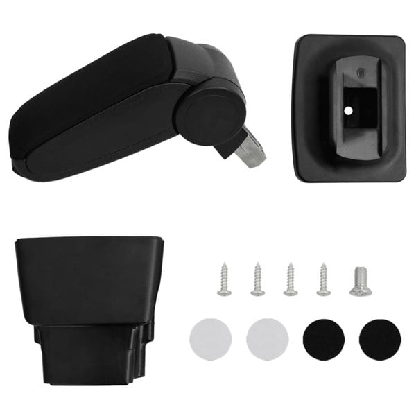 Berkfield Car Armrest Black 16x32x(35-50.5) cm ABS