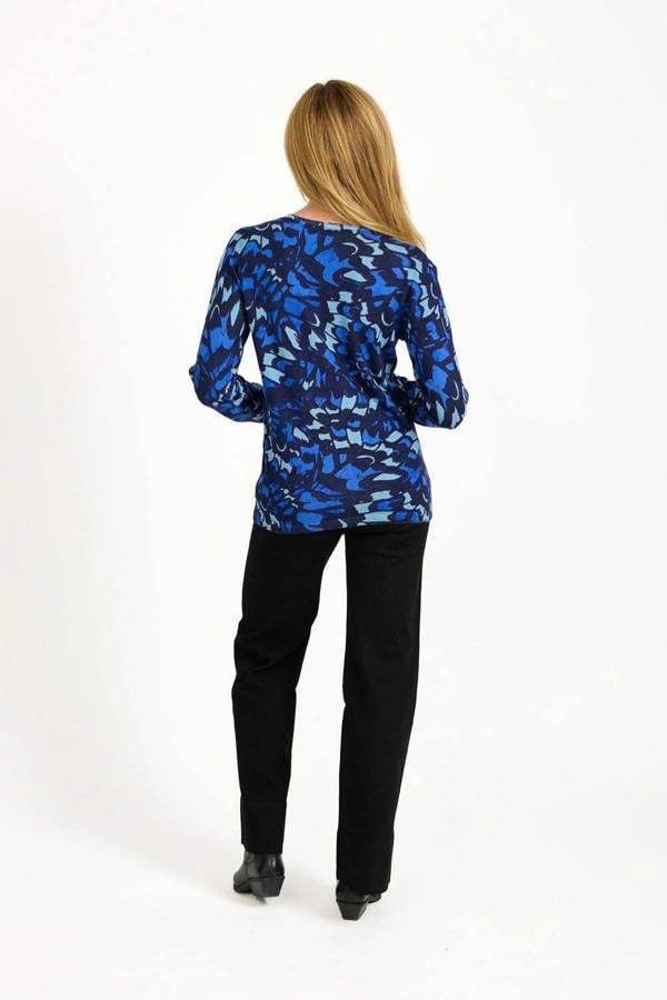 Abstract Butterfly Print Knit Jumper