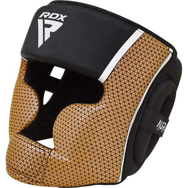 RDX Sports HEAD GUARD AURA PLUS T-17 BLACK GOLDEN