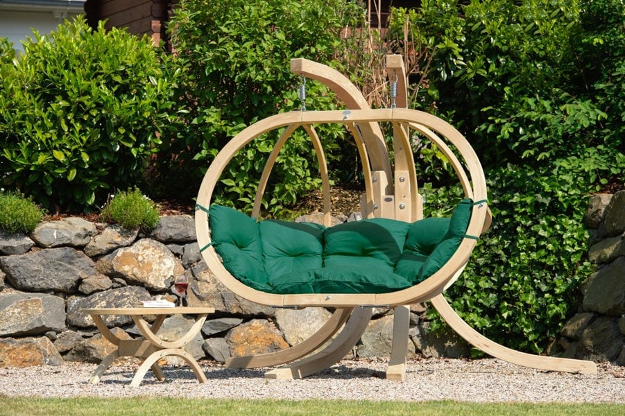 Amazonas Globo Royal Double Hanging Egg Chair & Stand Set - Verde Green