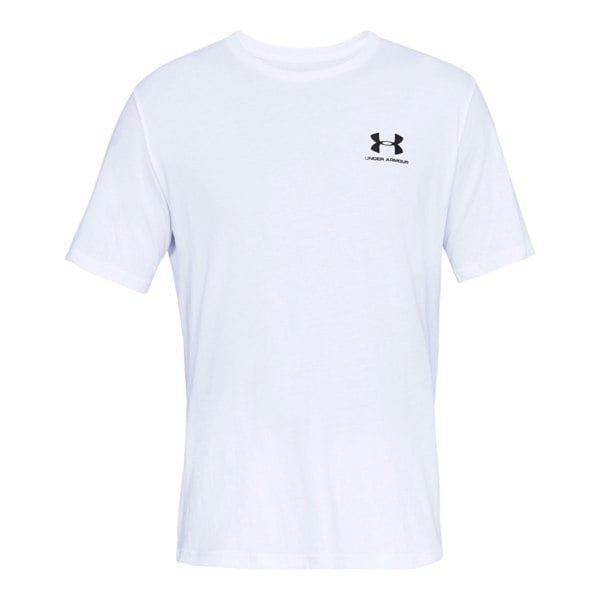 Under Armour Mens Sportstyle Short-Sleeved T-Shirt - White/Black