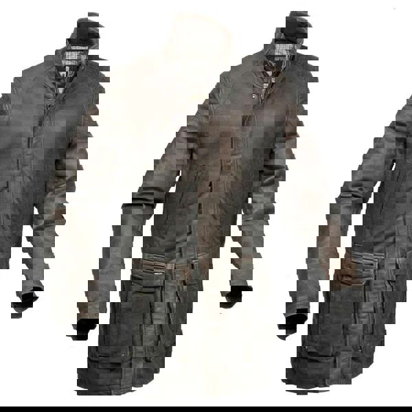 Eastern Counties Leather Mens Leather Mid Length Jacket - Brown