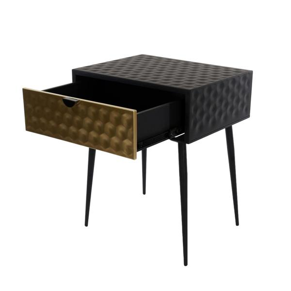 Core Products Set of 2 Jupiter Metal 1-Drawer Bedside Cabinets