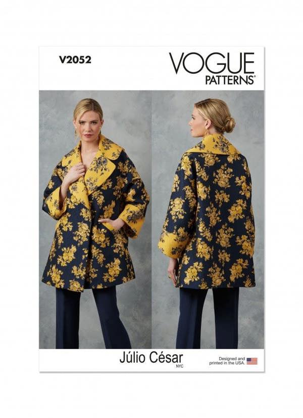 Vogue Sewing Pattern 2052, Jackets, Coats for Women, B5 (8-10-12-14-16) - Advanced
