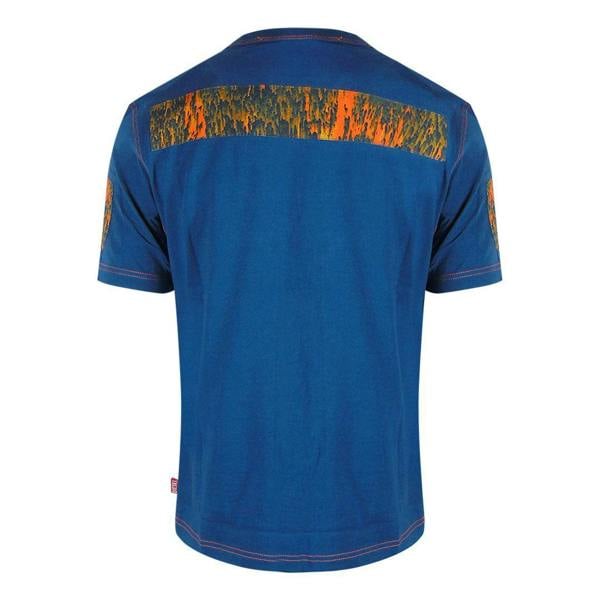 Diesel Mens Logo Cotton T-Shirt - Ensign Blue - 