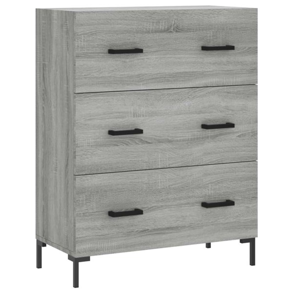 Berkfield Highboard Grey Sonoma 69.5x34x180 cm Engineered Wood