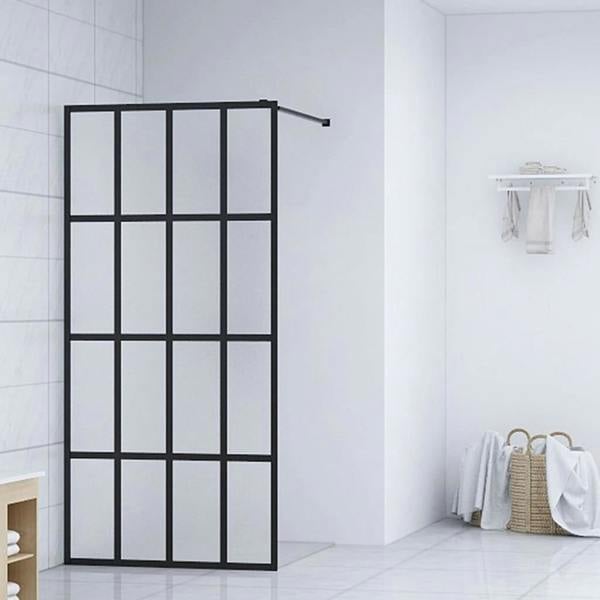 Berkfield Home Berkfield Walk-in Shower Screen Frosted Tempered Glass 140x195 cm