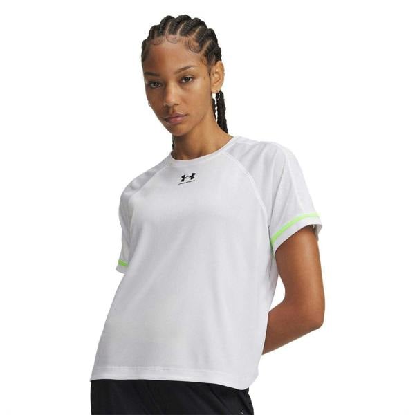Under Armour Womens/Ladies Logo Boxy T-Shirt - White/Black - 