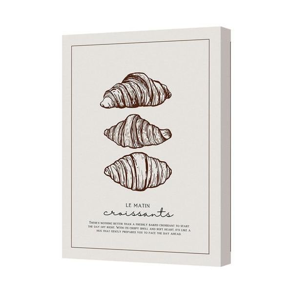 Benjamin Tate Design Croissant Trio Canvas Art Print Contemporary Home Wall Decor