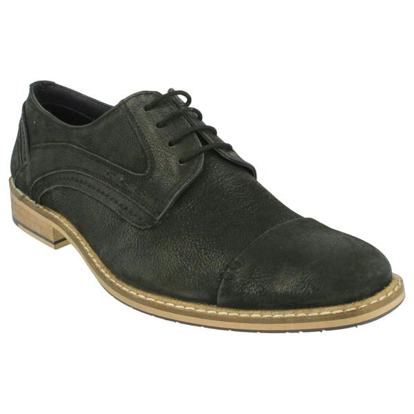 Maverick Mens Maverick Lace Up Shoe Stitched Panels and Toe Cap