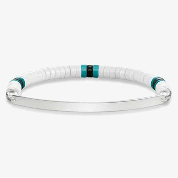 THOMAS SABO Silver Love Bridge White Agate Bead Bracelet LBA0093-885-14