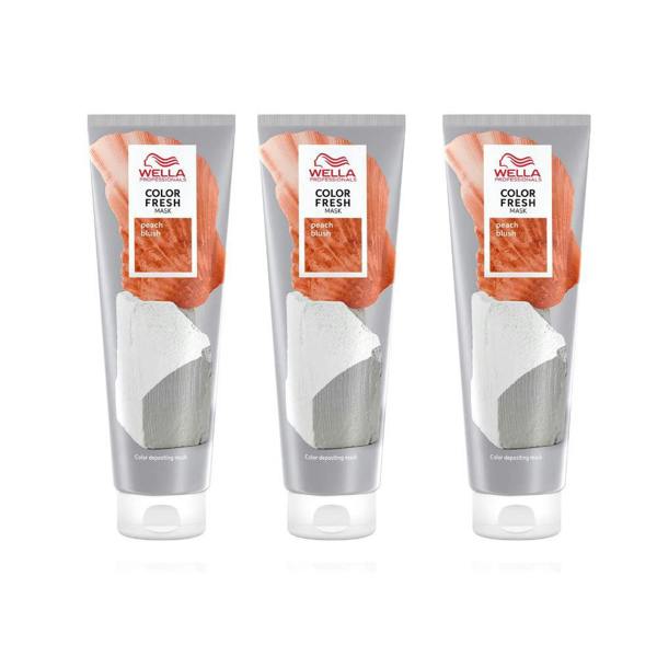Wella 3 x Wella Color Fresh Semi-Permanent Hair Mask 150ml - Peach